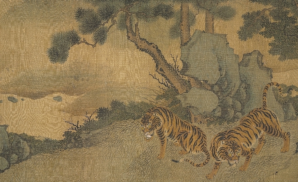 明 赵汝殷 风林群虎图 卷(局部) 台北故宫博物院藏