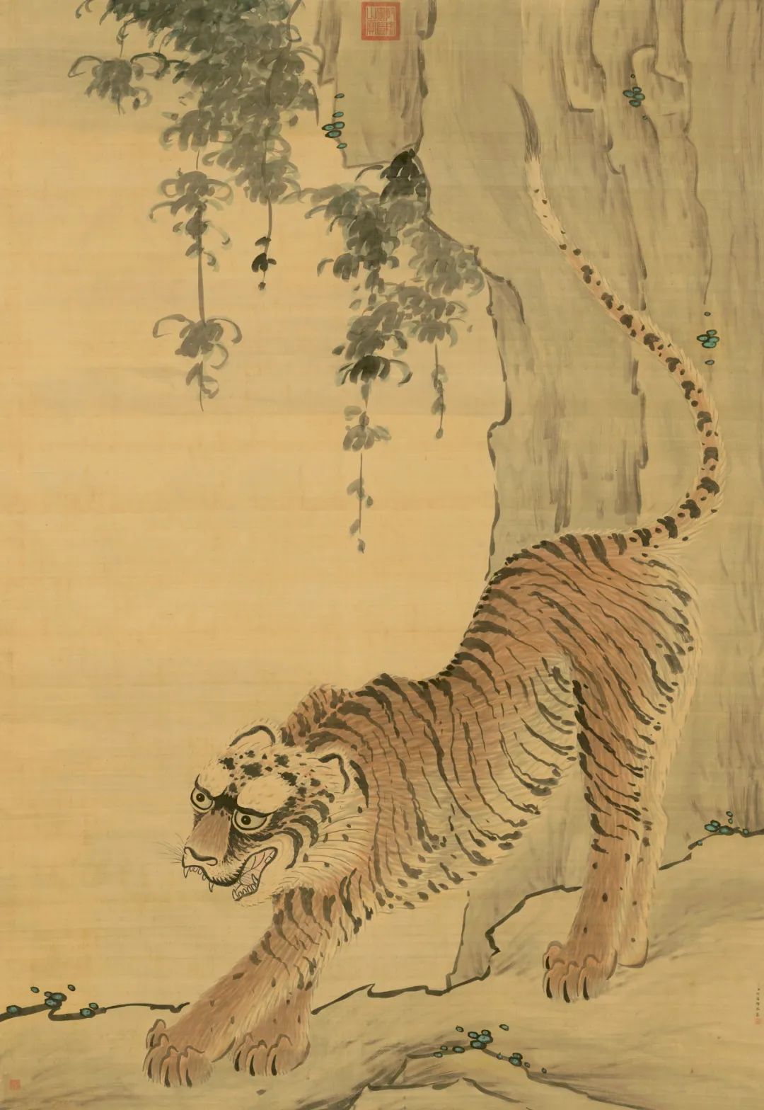 清 阿尔粺威虎图轴 北京故宫博物院藏