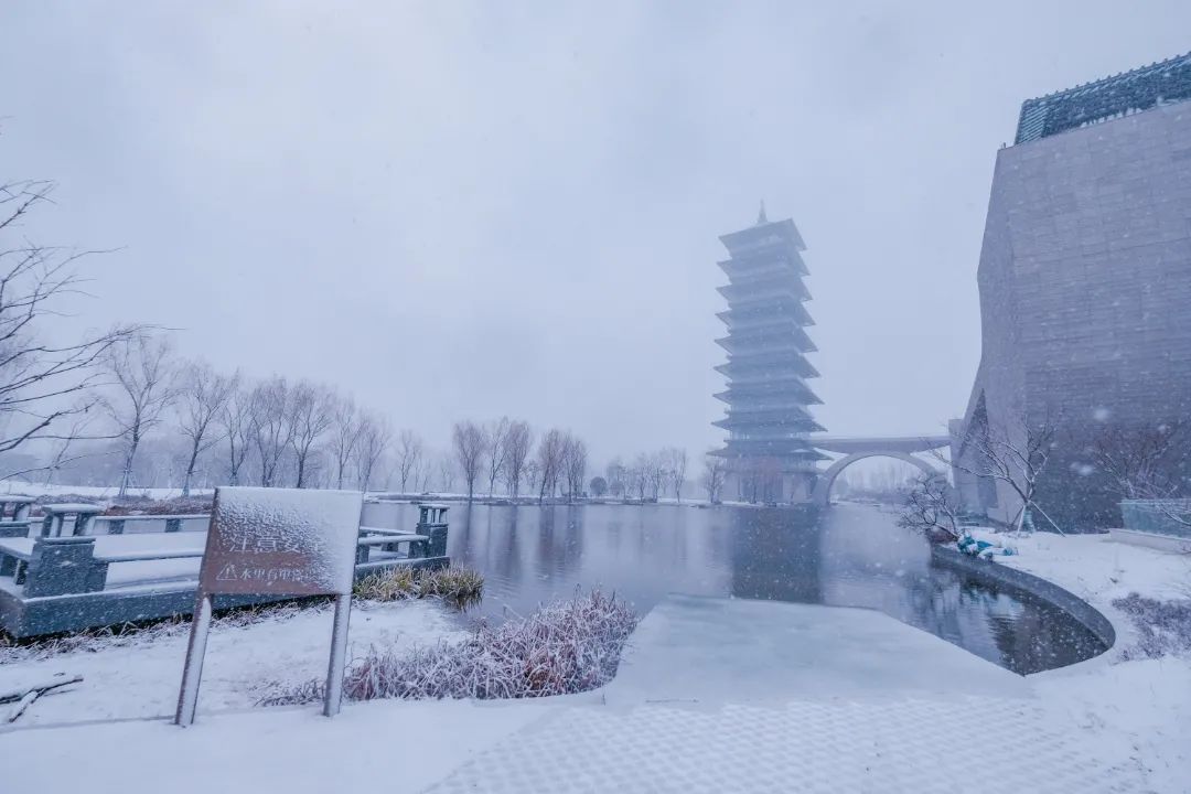 扬州大运河博物馆雪景(图片源自 扬州文旅)