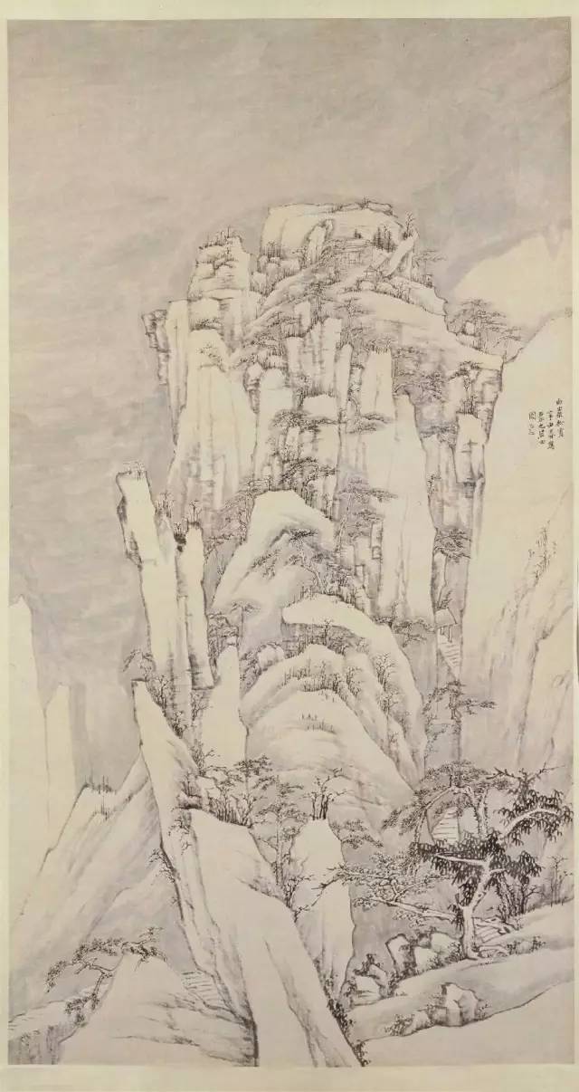 清 弘仁 《西岩松雪图》