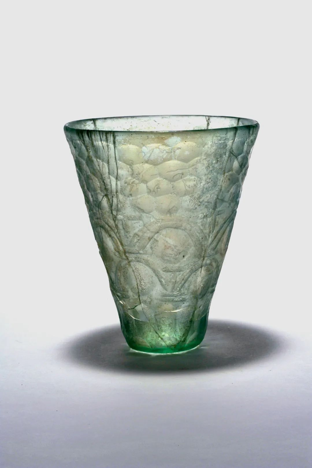 磨花饰杯，伊朗，伊斯兰时期，公元6-7世纪