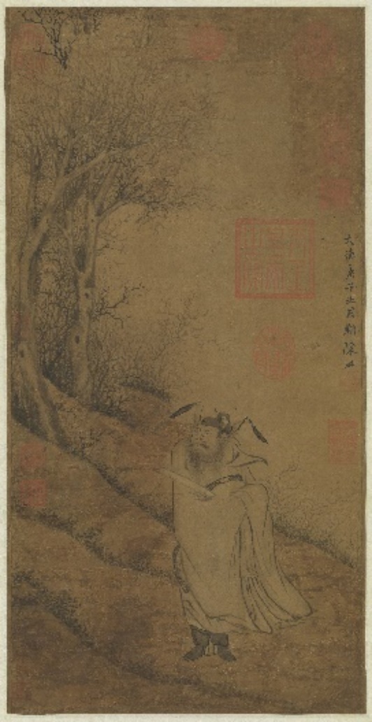 图20传元代,陈琳,《翰林钟馗》,轴,纸本浅设色,56.4x28.8cm,台北故宫博物院藏。