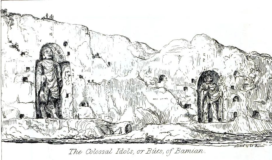 伯恩斯书中的巴米扬山谷(1833年)