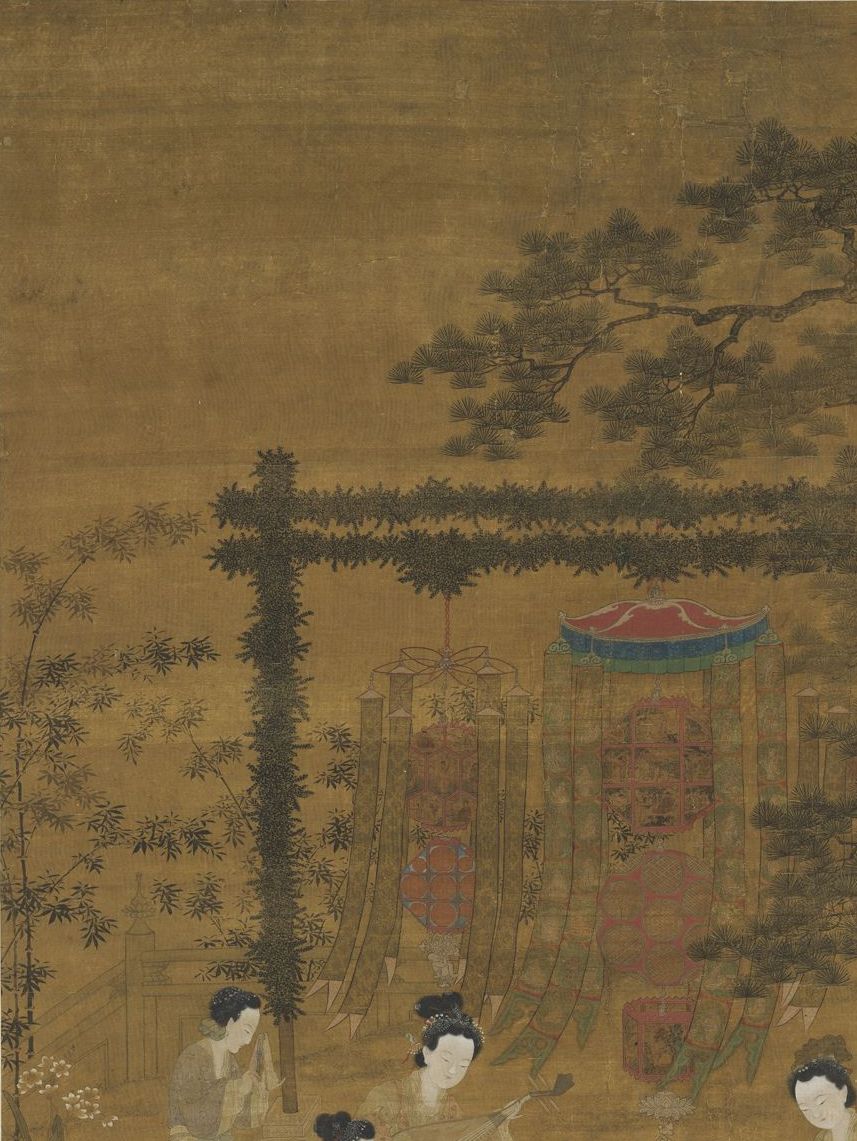 宋李嵩《观灯图》轴(局部) 台北故宫博物院藏