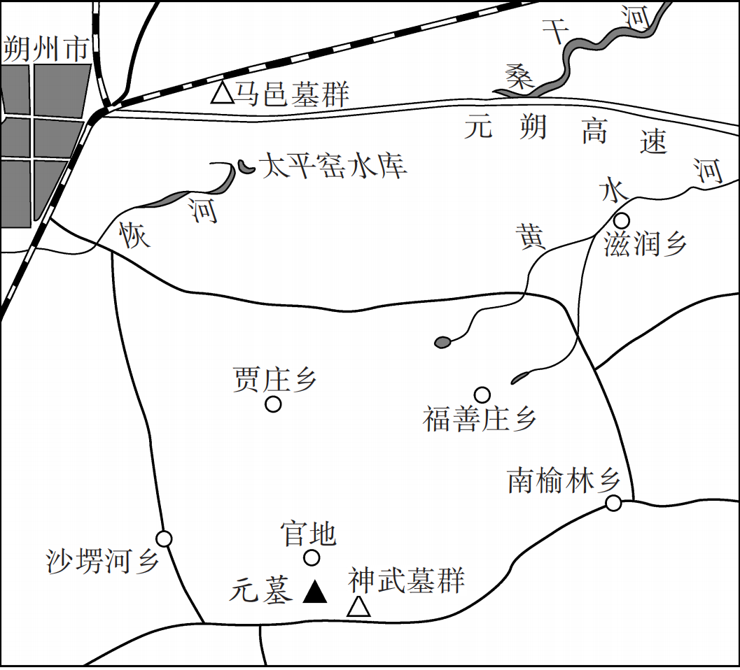 墓葬位置示意图