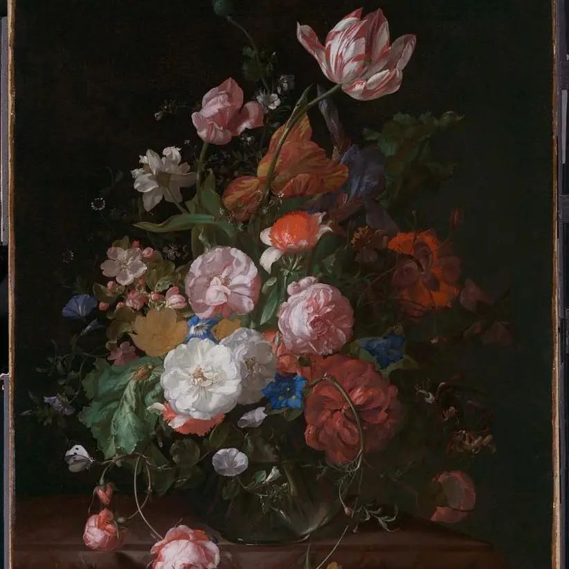 《花卉静物》，蕾切尔·鲁伊斯，荷兰，1709年，布面油画