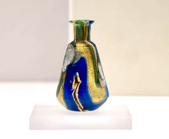 公元前1世纪—1世纪，意大利 夹金玻璃瓶