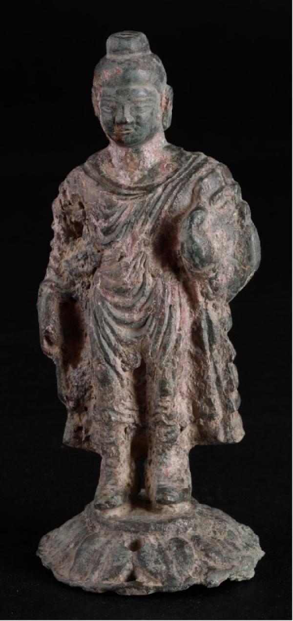 成任墓地M3015出土的东汉晚期金铜佛像