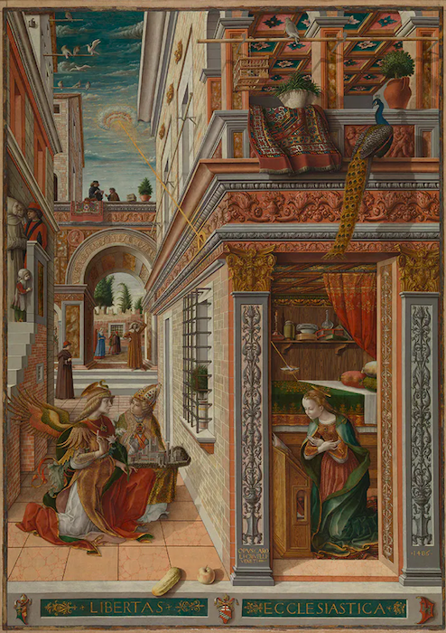 克里韦利，《天使报喜》，1486年，英国国家美术馆藏