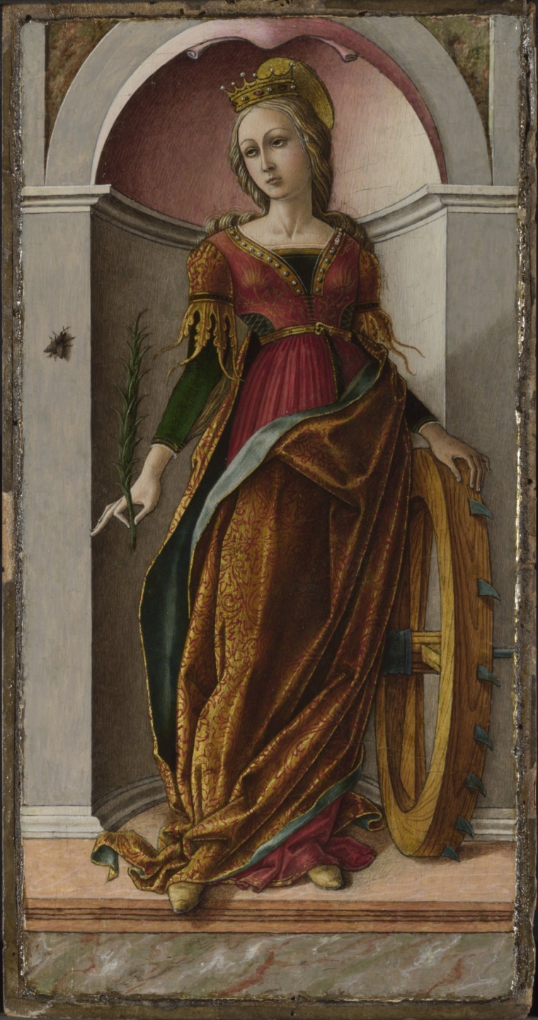 克里韦利，《亚历山大的圣凯瑟琳》，约1491—1494年，英国国家美术馆藏