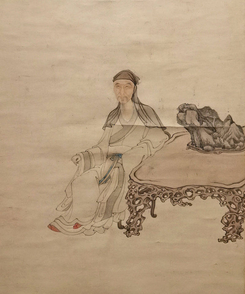 《冒襄肖像图轴》(局部)