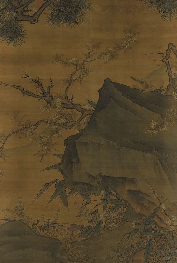 宋 马远 《画梨花山鸟》轴 台北故宫博物院藏