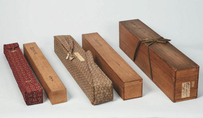三重木盒和外装(印度更纱Chintz)“浅野箱”