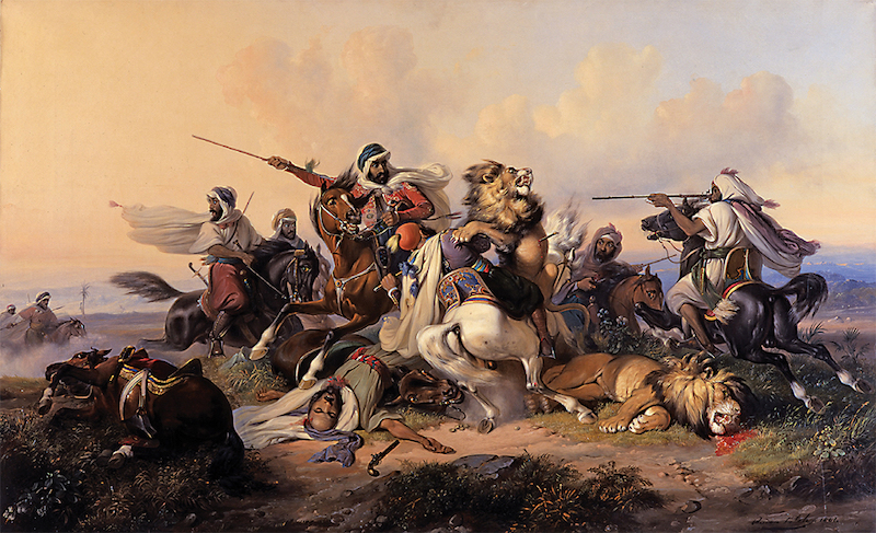 《猎狮》，拉登·萨利赫，1841年，拉脱维亚国立艺术博物馆藏