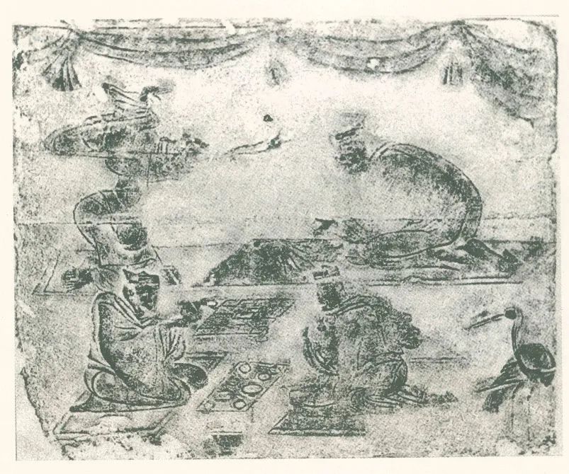 六博画像砖 东汉 成都博物馆
