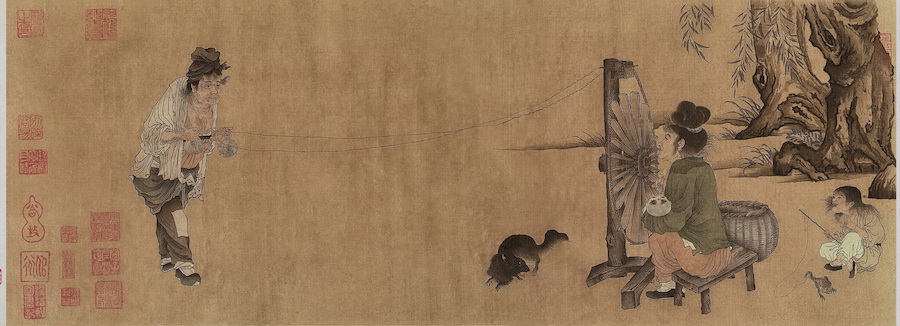 北宋  王居正《纺车图》 现藏故宫博物院