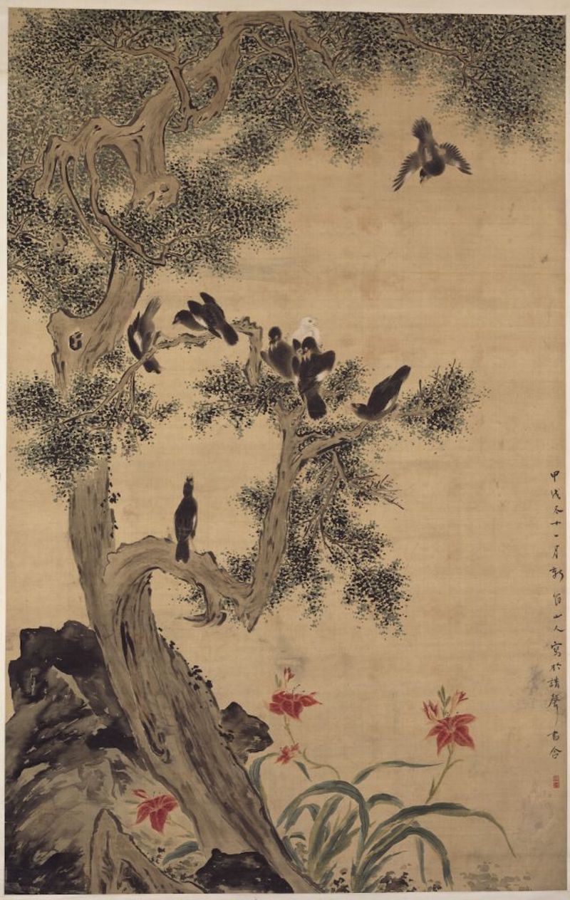 清 华喦 八百遐龄图 轴 故宫博物院藏