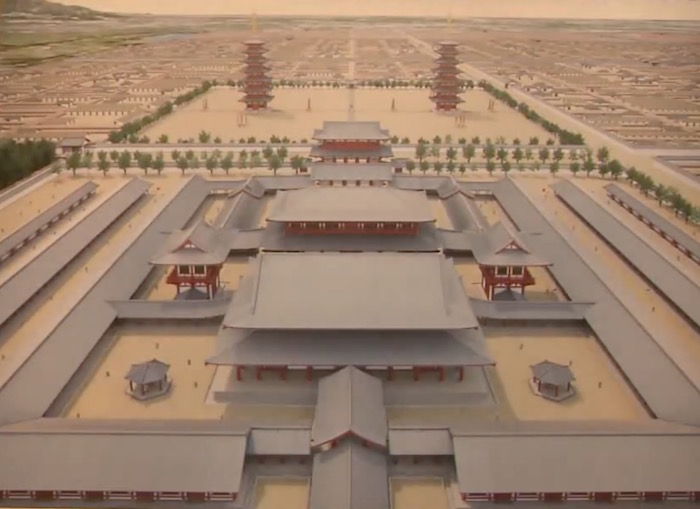 展厅现场,历史上的大安寺效果图