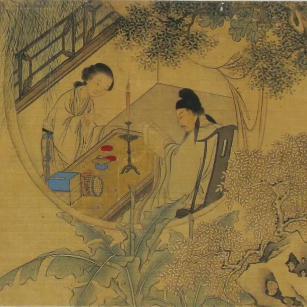 《添香仕女图》(局部) 清·汪圻 扬州博物馆藏