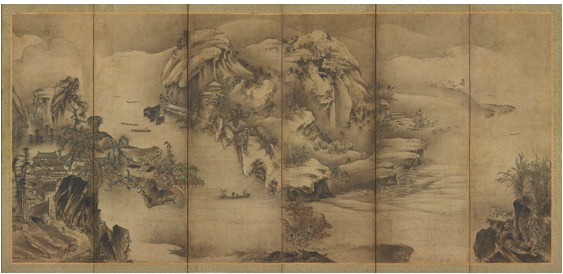 雪村周继,《秋冬山水》,16世纪