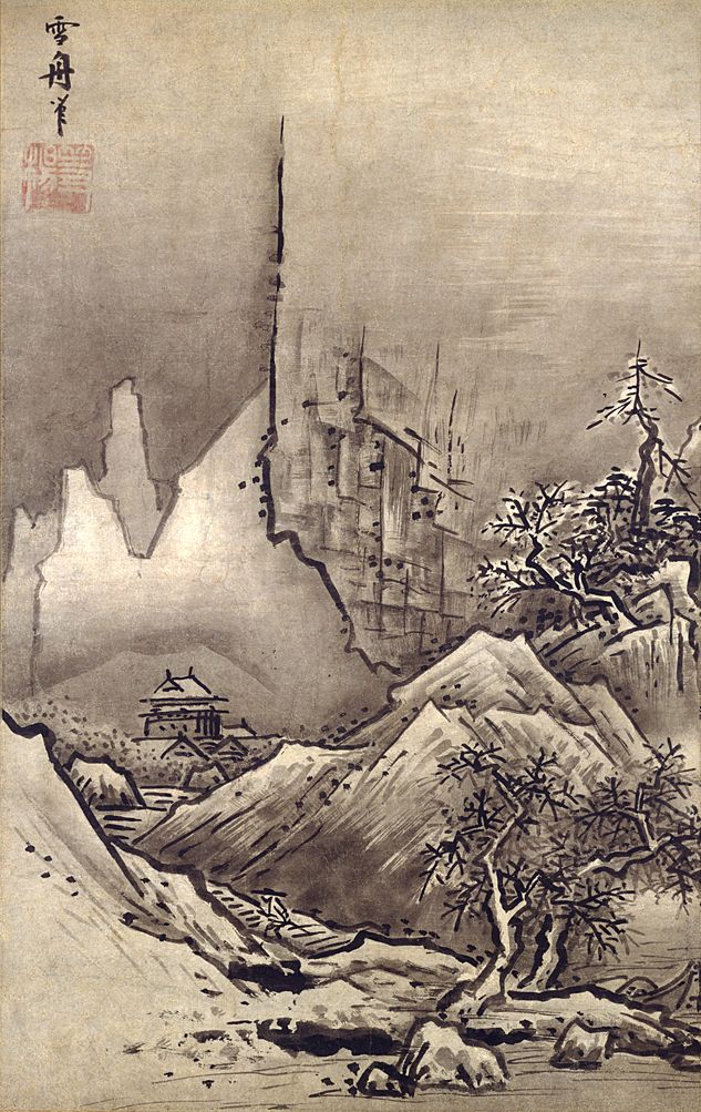 《秋冬山水图》,雪舟,室町时代