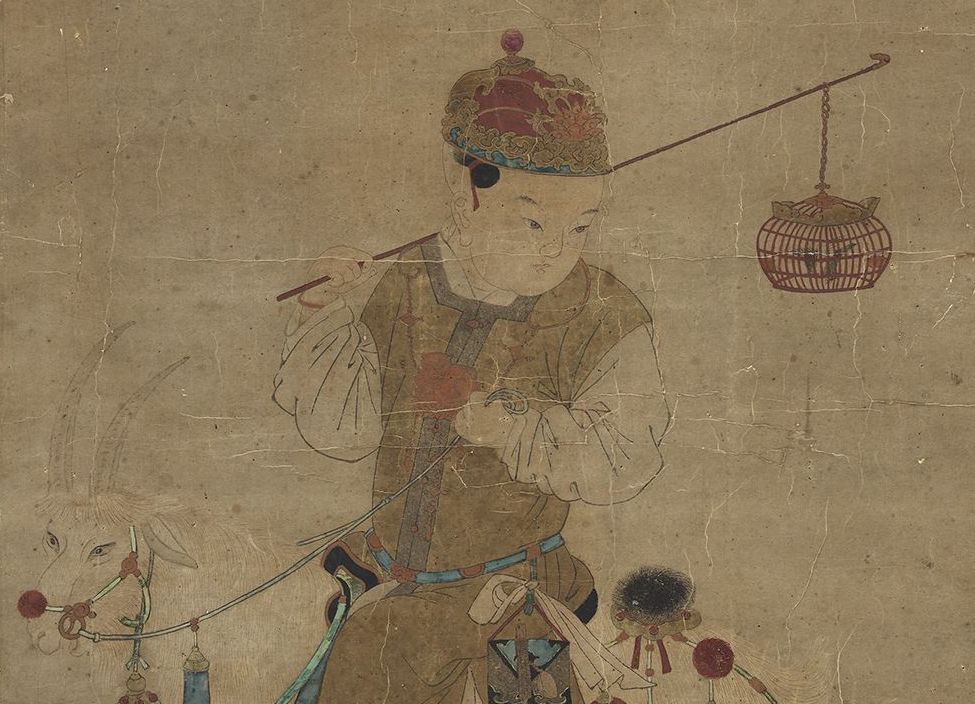 （传）宋 苏汉臣 戏婴图 轴（局部） 台北故宫博物院藏
