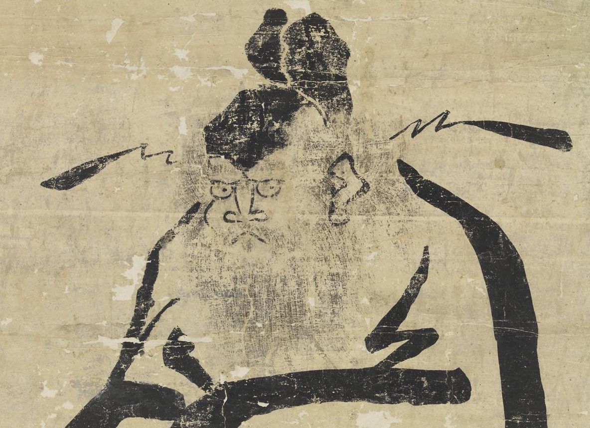（传）清世祖 画钟馗 轴（局部） 台北故宫博物院藏
