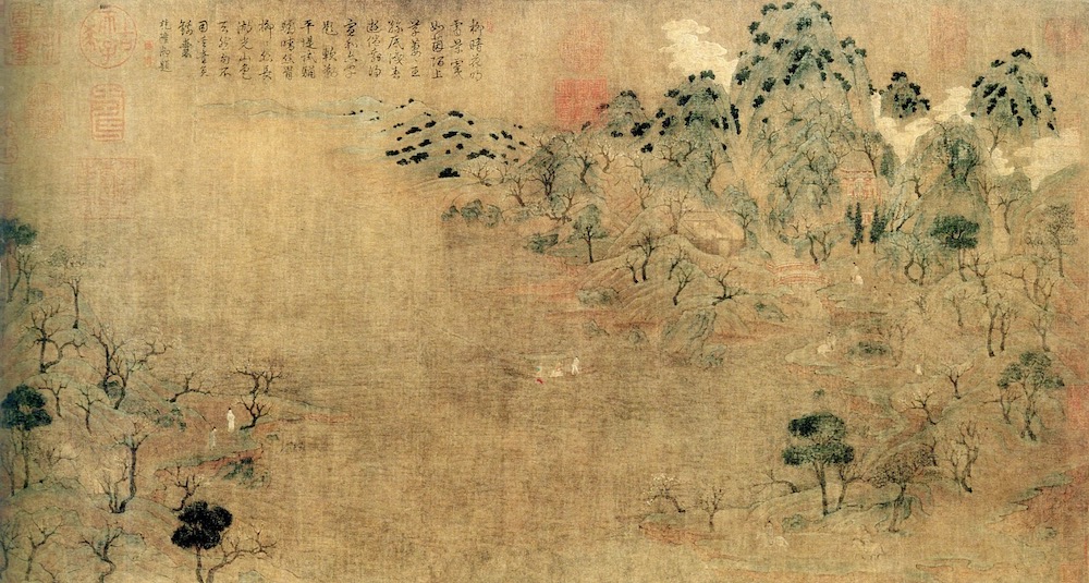 图9 (传)展子虔《游春图》 宋代摹本 故宫博物院藏