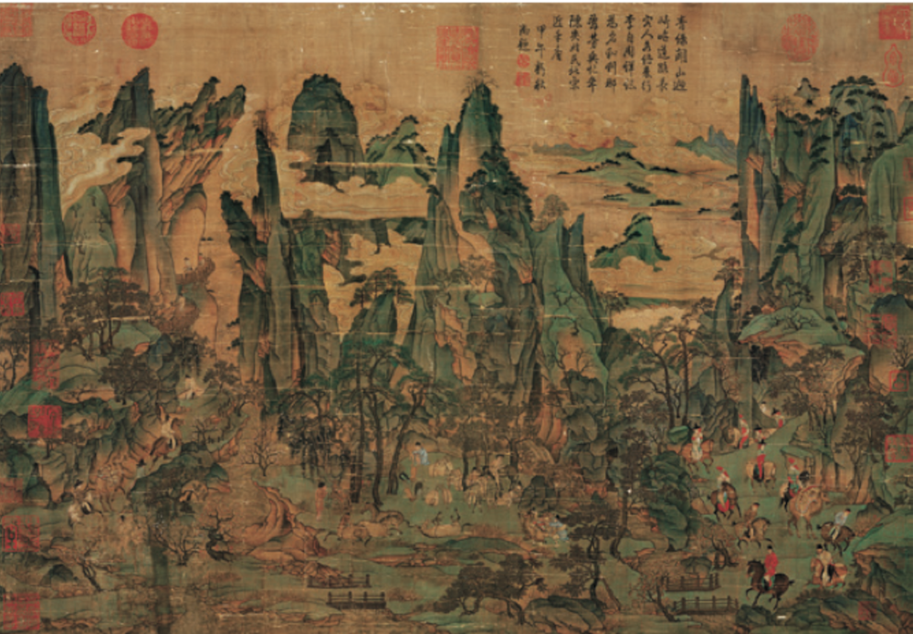 图14 (传)李昭道《明皇幸蜀图》 宋代摹本 台北故宫博物院藏