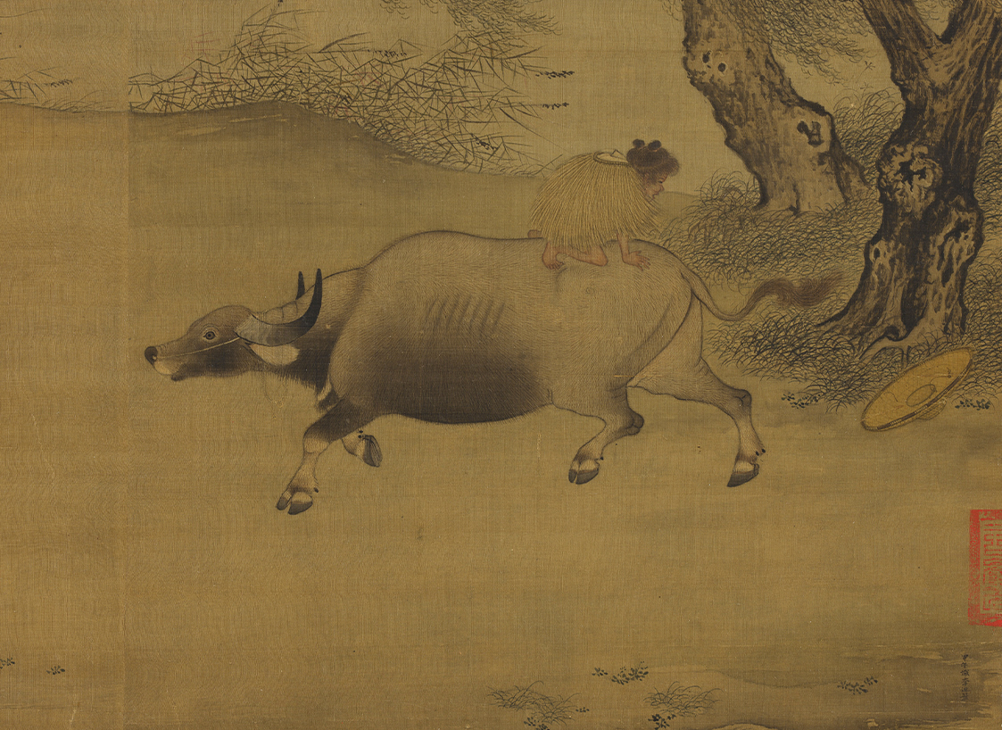 宋 李迪 《风雨归牧》 (局部)