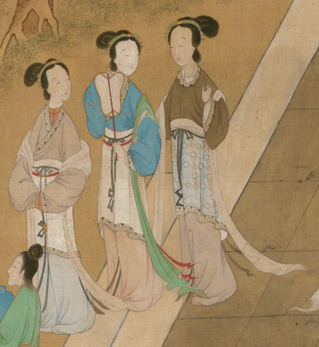 《汉宫乞巧图》卷(局部)明 佚名