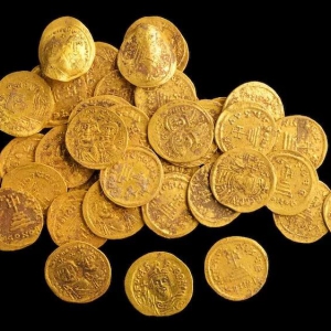 Buried treasure of 44 Byzantine gold coins found in nature reserve in Israel