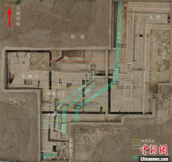 汉魏洛阳城宫城千秋门遗址发掘平面图。(资料图) 中国社会科学院考古研究所供图 汉魏洛阳城宫城千秋门遗址发掘平面图。(资料图) 中国社会科学院考古研究所供图
