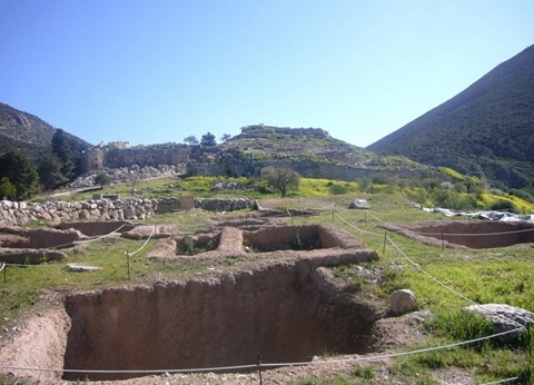 迈锡尼和提那雅恩斯的考古遗址位于希腊伯罗奔尼撒东北部